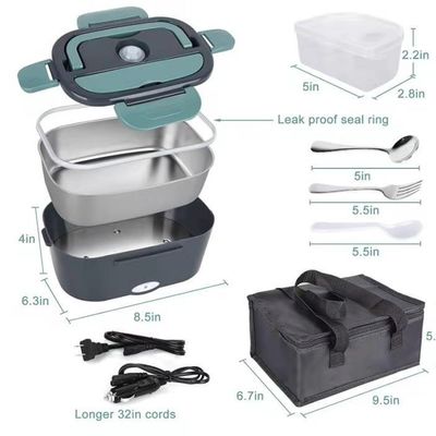 1300ML 携帯プラスチック式ランチボックス USB加熱機能付き 子供用 4つのコンパートメント