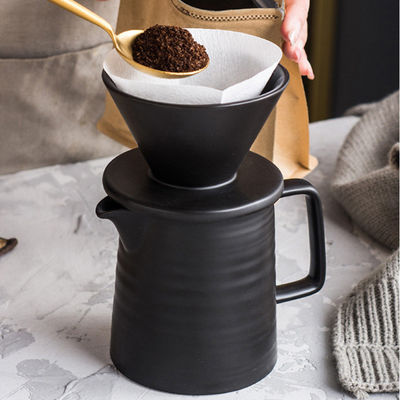 シンプルなデザイン 現代のヴィンテージコーヒーメーカー 安全な飲み放題のためにマットブラックでセット