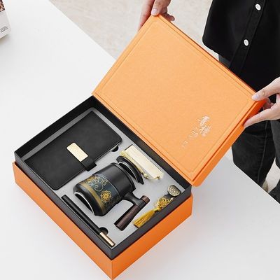 セラミック ポルセラン コーヒーカップ カスタム ロゴ ギフト セット ペンを用いた ティーセット ノートブック デザイン スタイル
