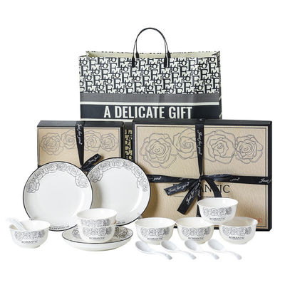 アメリカンスタイルのエンド・ストーンウェア テーブルウェア キュートな竹のスムーズボウルとプレートセット