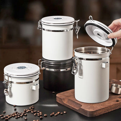 キッチンまたはキャンプ 1500ml ステンレス鋼 プラスチックコーヒー豆容器 オーダーメイドロゴ