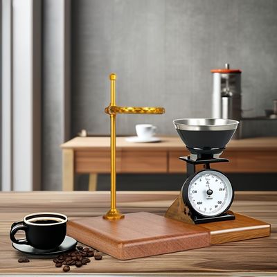 固木とアルミニウム合金から作られたコーヒードリップスタンド