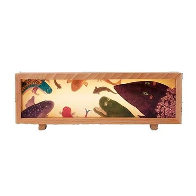 オリジナル・モダン・スノー・マウンテン デスクトップ・ランプ 充電可能なナイトライトとキャンバスベース