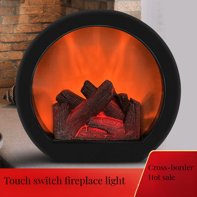 クリスタルセメント素材 LED暖炉灯 暖かい室内クリスマス照明 ピンク