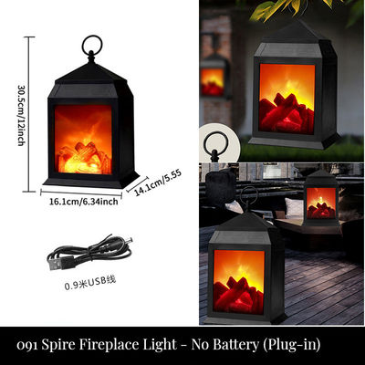 クリスタルセメント素材 LED暖炉灯 暖かい室内クリスマス照明 ピンク