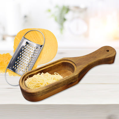 2024 スーパーマーケットのキッチン用 木製チーズ Grater Tool 野菜 ステンレス鋼