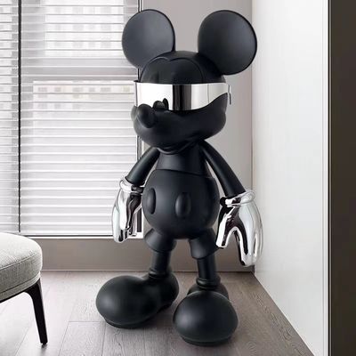 現代のサイバーパンク ミッキーマウス リビングルームとベランダの床のための陶器の飾り付け