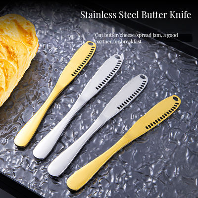 オーダーメイド ロゴ シルバーとゴールド カラー チーズナイフセット 手作り 高級デザイン フラットウェアセット