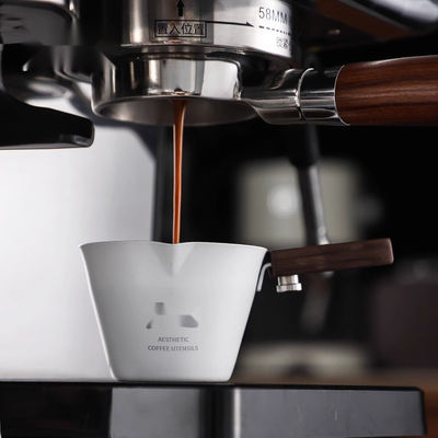 コーヒー ミルク スポンミキサー ステンレス スチール 120ml 計量カップ スプートとハンドル