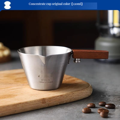 コーヒー ミルク スポンミキサー ステンレス スチール 120ml 計量カップ スプートとハンドル