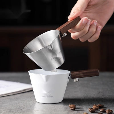 コーヒー ミルク スポンミキサー ステンレス スチール 120ml 計量カップ スプートとハンドル