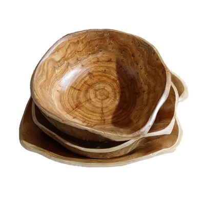 鍵とナッツのための木製の鉢 彫刻された農家の食堂の装飾