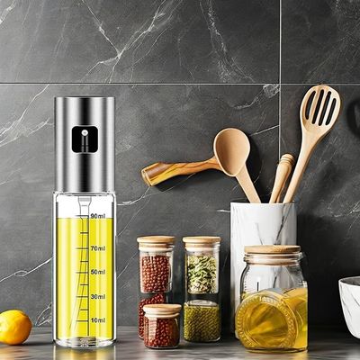 オイルエチガースプレーボトル 200ml 持続可能なガラスディスペンサー キッチンオイル ソーヤソース BBQ