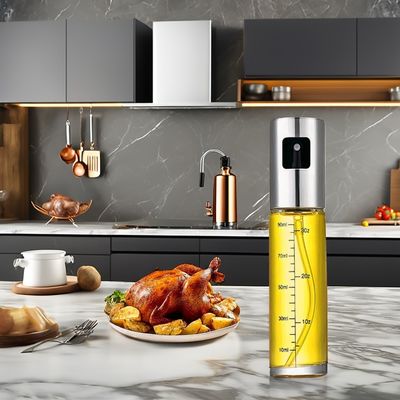 オイルエチガースプレーボトル 200ml 持続可能なガラスディスペンサー キッチンオイル ソーヤソース BBQ
