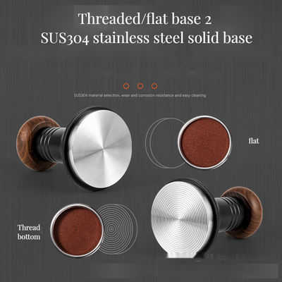 スタッドレスタイヤ ロープベース カフェタンパー 固形木柄 調整深さ 51/53/58mm バリスタ用