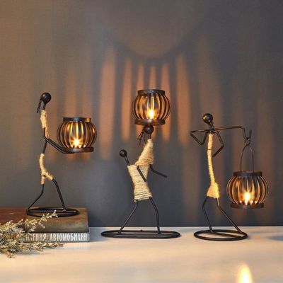 オーダーメイドサイズ ロマンチック シルバー アイアン キャンドルスタイクホルダー クリスマスと家庭装飾
