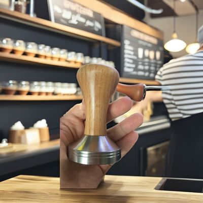 鋳鉄 ポータブル ステンレス スチール コーヒー タムパー 51mm 53mm 58mm バリスタ キッチン エスプレッソ ディストリビューター用のサイズ