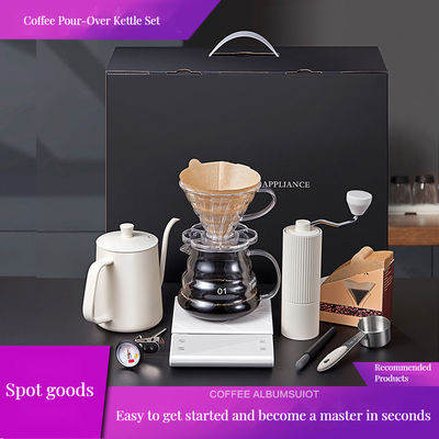 再利用可能な48mmステンレス鋼フラットバーマニュアルコーヒーグリナー 蓋とハンドシェイクデザイン