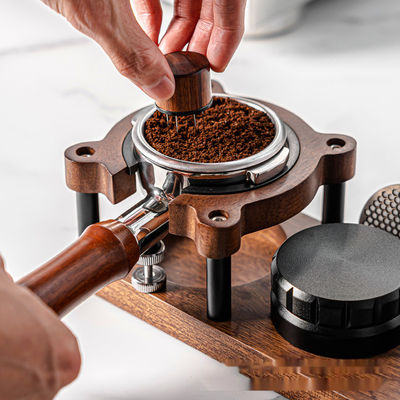 商用買い手 カフェ オーダーメイド ロゴ エスプレッソとコーヒー粉末オーガナイザーのための固木タッピングステーション