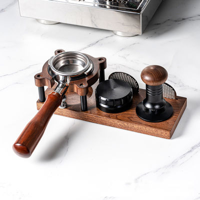 商用買い手 カフェ オーダーメイド ロゴ エスプレッソとコーヒー粉末オーガナイザーのための固木タッピングステーション
