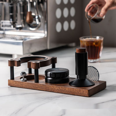 商用買い手 カフェ オーダーメイド ロゴ エスプレッソとコーヒー粉末オーガナイザーのための固木タッピングステーション