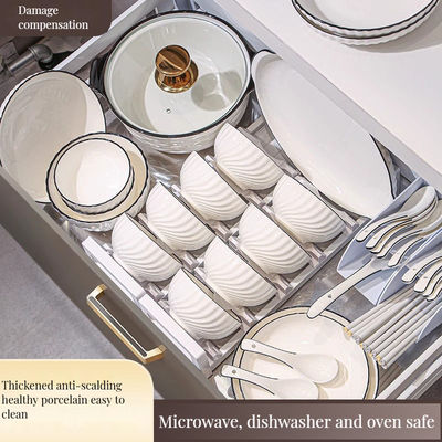 ホーム ホテル レストラン 結婚式 セラミック ホワイト ポルセラン プレート ボウル セット カスタマイズ 色