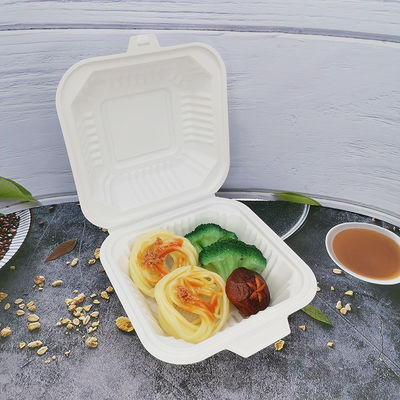 白い四角形のプラスチック製のランチボックス 積み立てられる食品容器 電子レンジ用セーフ蓋付き