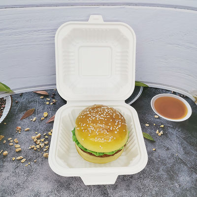白い四角形のプラスチック製のランチボックス 積み立てられる食品容器 電子レンジ用セーフ蓋付き