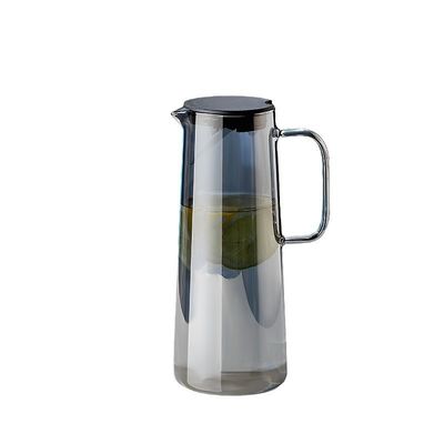 ボロシリケートガラス容器 氷茶 レモネード色の飲料容器 蓋とカップハンドル