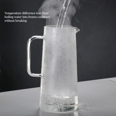 1L/1.4L 高温耐性のガラス水瓶 冷酒コーヒーと果物
