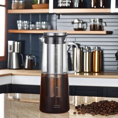 高ボロシリケートガラス水瓶 1L/1.4L ポータブル冷酒注入用