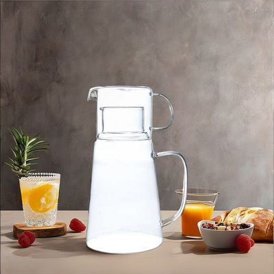 高温耐性飲料水槽 杯付き 現代のガラス容器セット