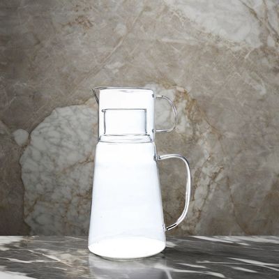 高温耐性飲料水槽 杯付き 現代のガラス容器セット