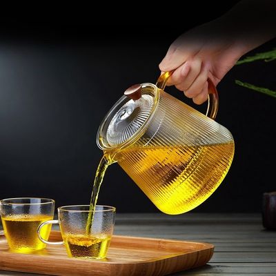 高ボロシリケートガラス茶碗-1000ml クラシックデザインと耐熱ハンドル