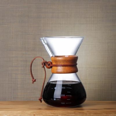 エココーヒー 400ml グラスコーヒー セルバー 手のドリップ 共有ポット プレゼント