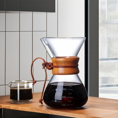 エココーヒー 400ml グラスコーヒー セルバー 手のドリップ 共有ポット プレゼント