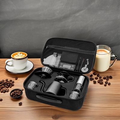 アウトドア旅行 ドリップコーヒーセット クラシックスタイル ガラスケトルと手動磨機