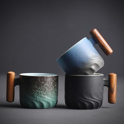 モダンデザイン セラミック エナメル キャンプ カフェカップ カスタマイズ可能なオプション
