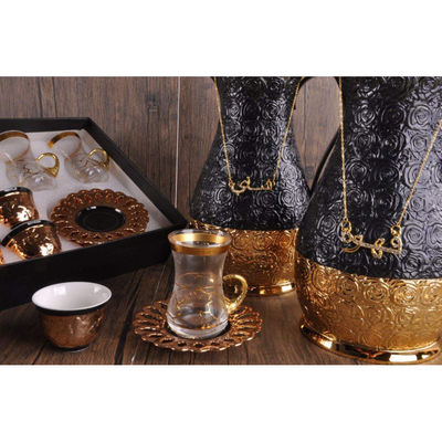 市場 豪華デザイン ガラスコーヒーカップ コーヒーポットとティーセットを備えたセット