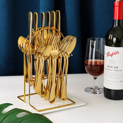 パーティーの機会 101 ステンレス鋼 金製 食器セット 24個 箱付き 豪華 ギフトセット