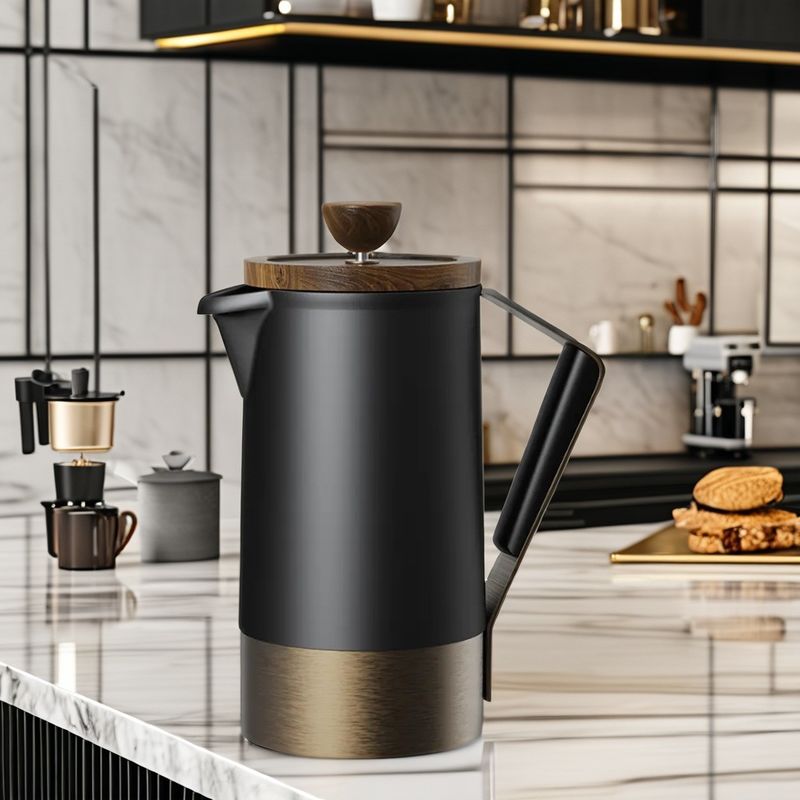 原案 DHPO デラックス セラミック フランスプレス 350ml ステンレス コーヒー ティーセット