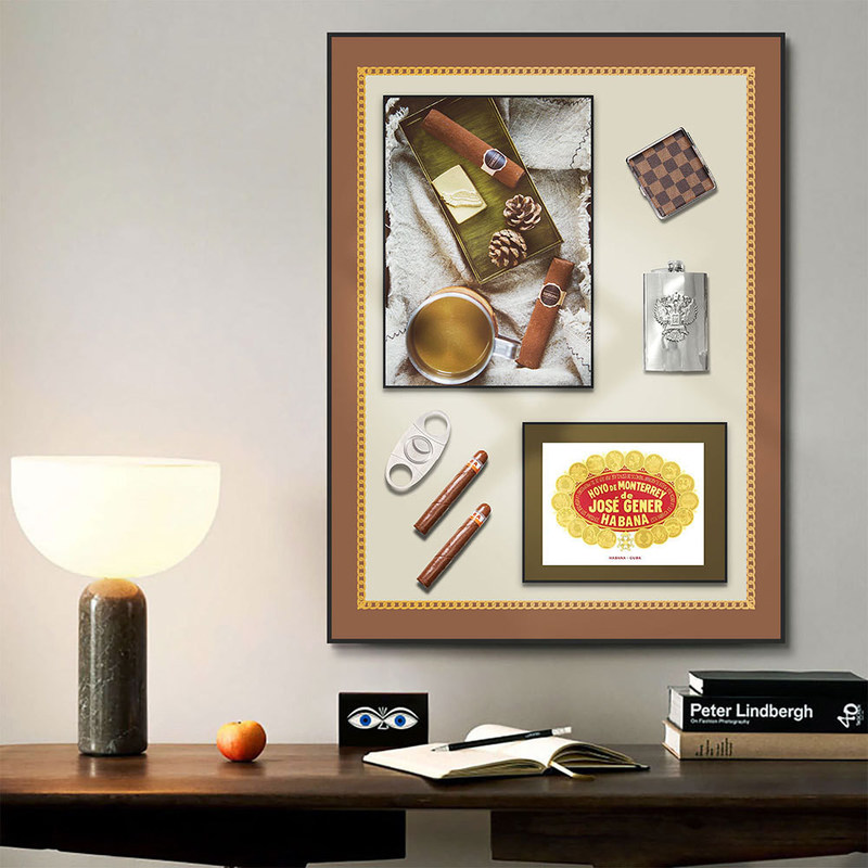 カフェやレストランのためのスタイリッシュな3次元シミュレーションシガール絵