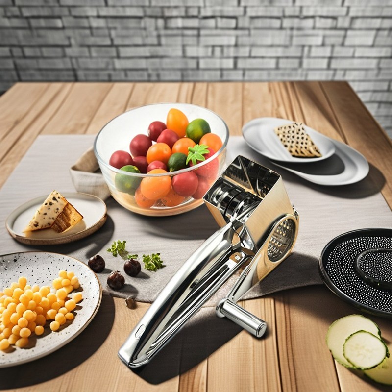 コンパクトステンレスステール回転チーズグリッサー