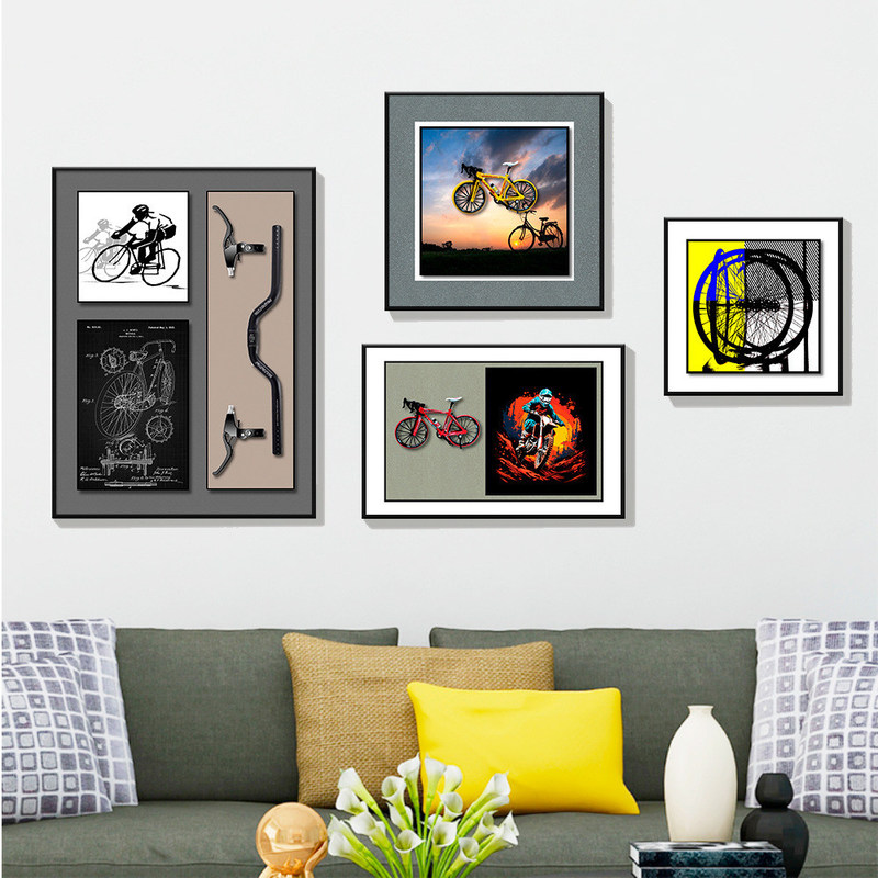 現代の3D自転車コーティング スタイリッシュな水晶ブロックでポルセラン塗装