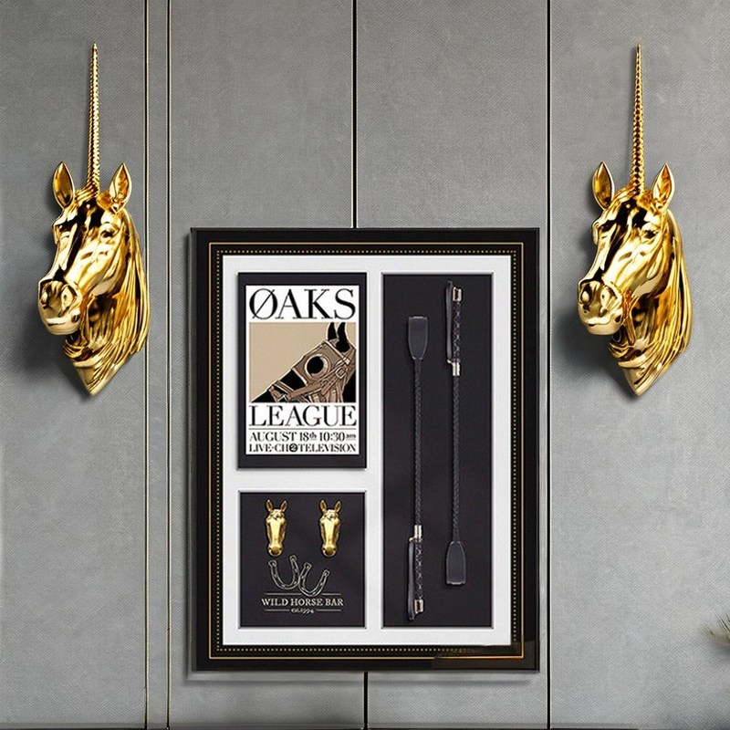 オーダーメイドサイズ リビングルームエントランス レトロデザインのための3次元騎乗壁画