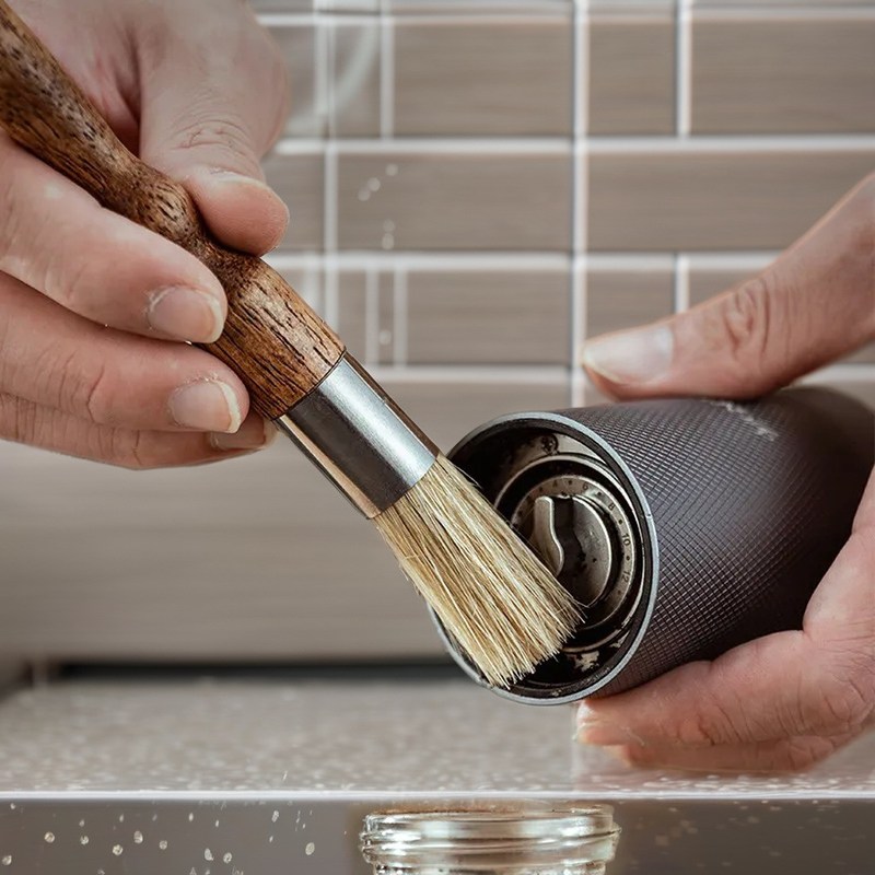 ポータブルエスプレッソツールのための長いハンドルクリーニングブラシ 浴室の手作りスタイル