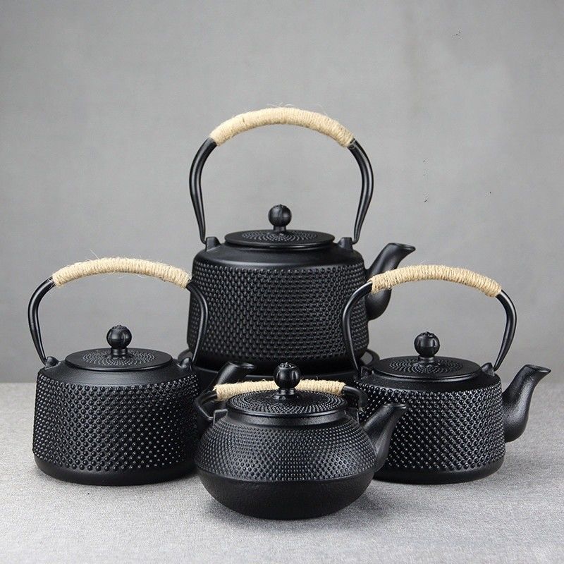 日本製 鋳鉄 茶 コーヒー 鍋 セット 家 旅行 ブラック アクセサリー