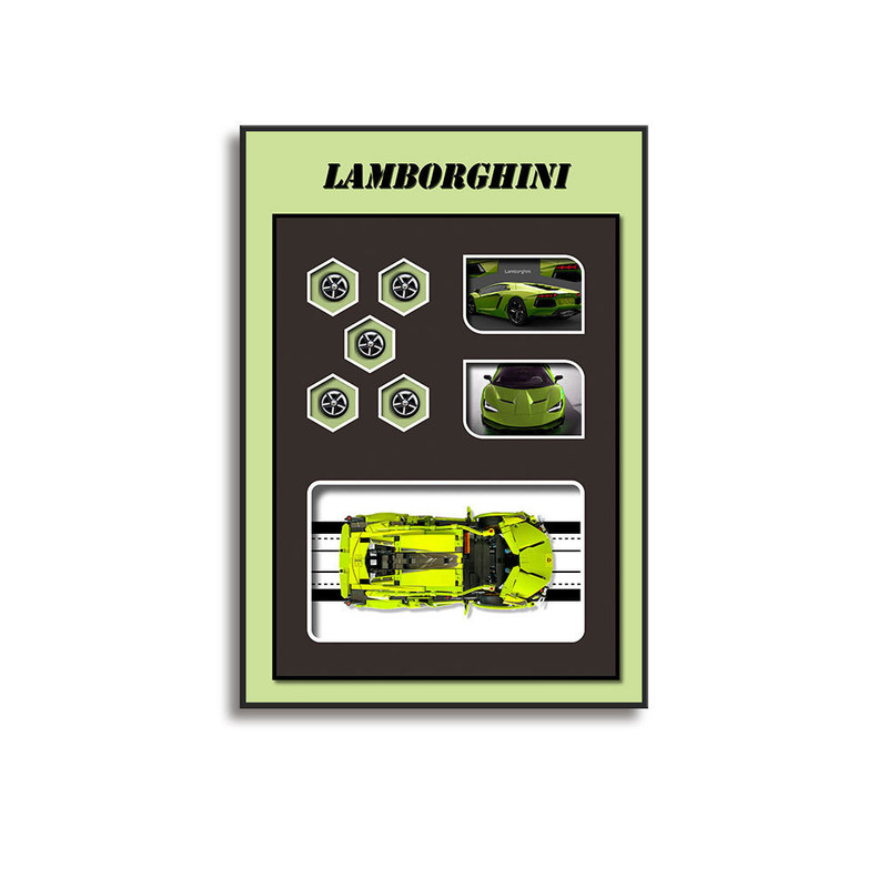 簡単に吊るす3次元ブロック カーソファ 背景 壁画 アート愛好家向け