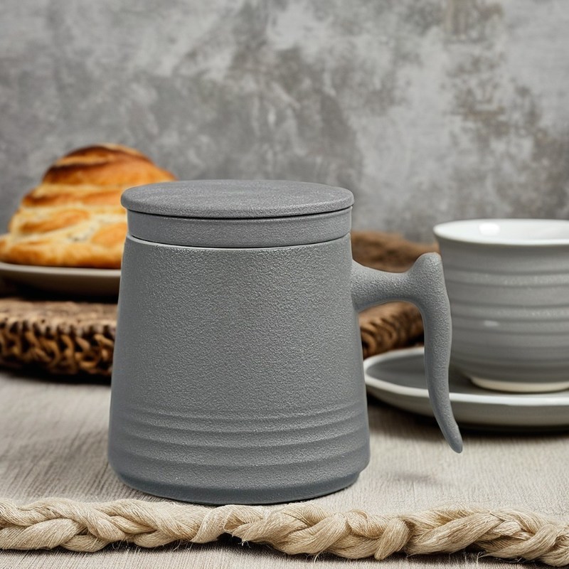 900ccセラミックティーポット 白いポルセランでセット 快適なコーヒーカップとエレガントの皿