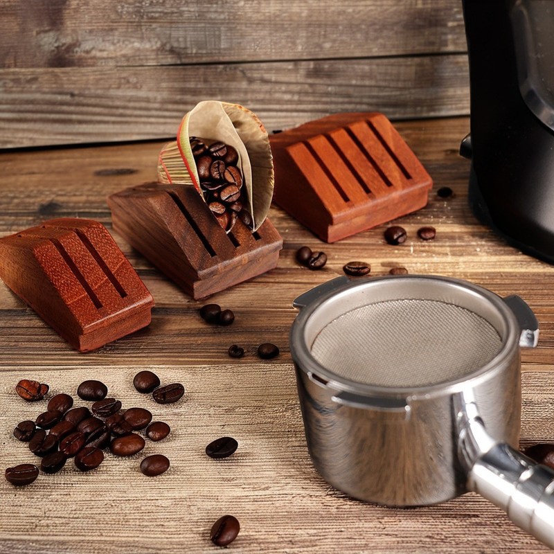 鋼 シリコンスクリーン ウォールナット 木 58mm エスプレッソ コーヒー ティー フィルター ホールダー コーヒー ティー ツール